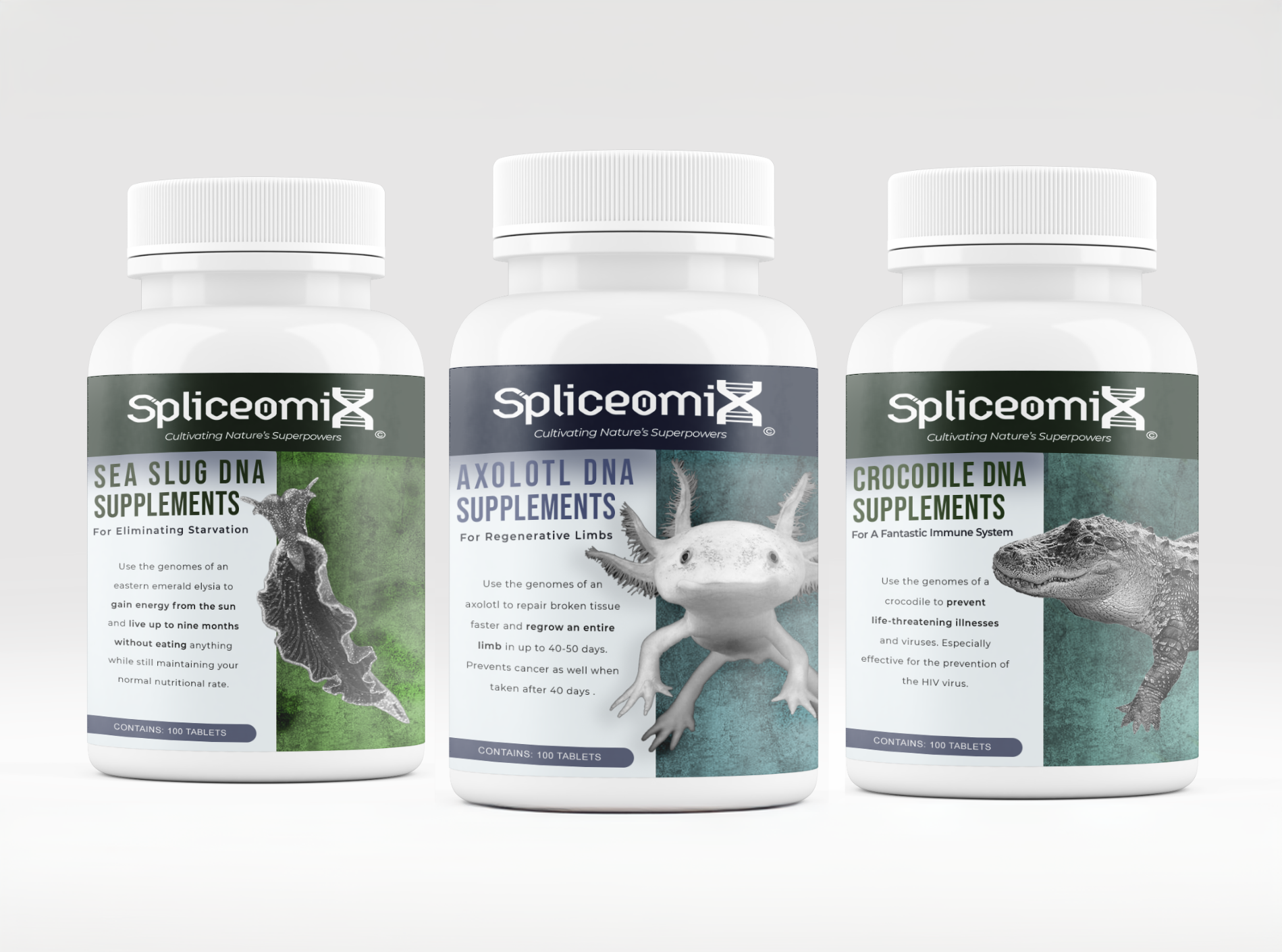 Spliceomix pill bottle mockup